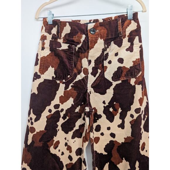 NWT Maeve The Colette Cropped Corduroy Wide Leg Pants Size 28 Cow #8F512 - Picture 4 of 11